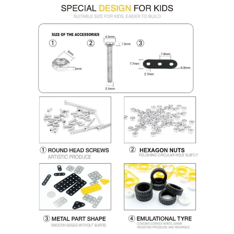 MoFun SW-008 332 PCS DIY Stainless Steel Car Loader Assembling Blocks - Building Blocks by MoFun | Online Shopping UK | buy2fix