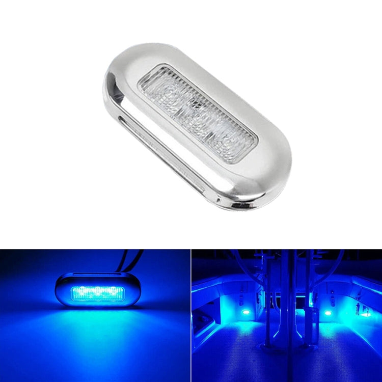 MK-056 Ship / Yacht 3 inch 12V LED Waterproof Stainless Steel Underwater Light (Blue Light) - Marine Accessories & Parts by buy2fix | Online Shopping UK | buy2fix
