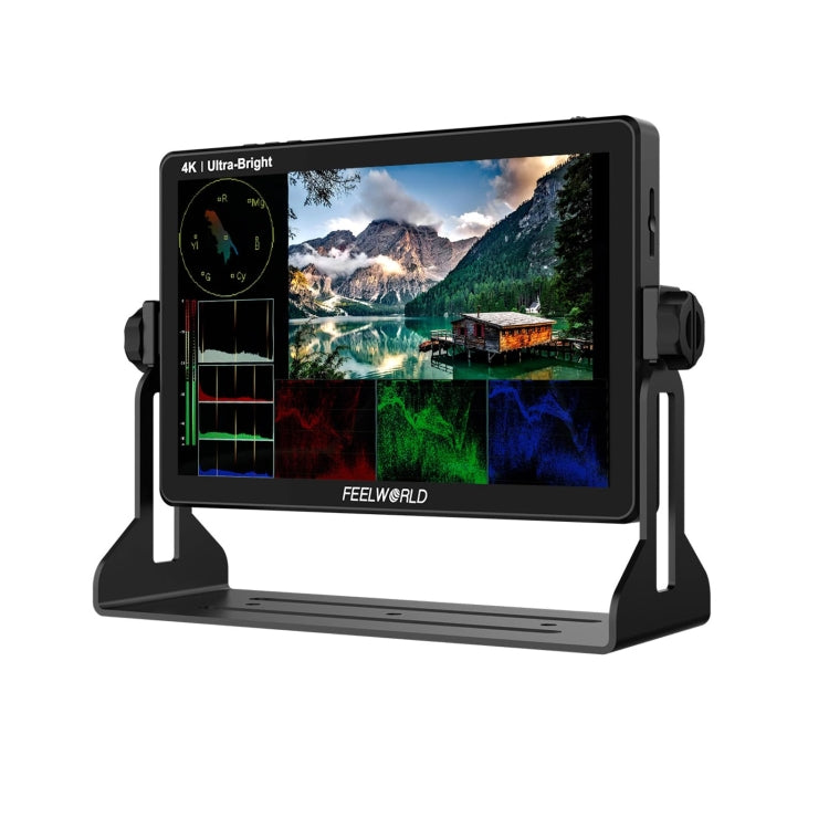 FEELWORLD LUT11H 10.1 Inch Ultra Bright 2000nit DSLR Camera Field Monitor Touch Screen 4K HDMI F970 External Power and Install Kit (AU Plug) - On-camera Monitors by FEELWORLD | Online Shopping UK | buy2fix