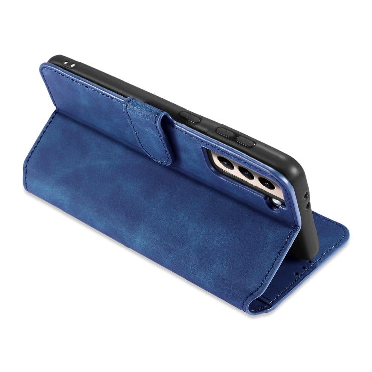 For Samsung Galaxy S21+ 5G DG.MING Retro Oil Side Horizontal Flip Case with Holder & Card Slots & Wallet(Blue) - Galaxy S21+ 5G Cases by DG.MING | Online Shopping UK | buy2fix