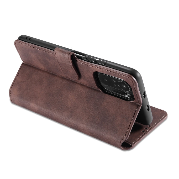 For Xiaomi Redmi K40 Pro DG.MING Retro Oil Side Horizontal Flip Leather Case with Holder & Card Slots & Wallet(Coffee) - Xiaomi Cases by DG.MING | Online Shopping UK | buy2fix