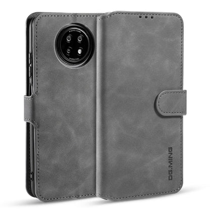 For Xiaomi Redmi Note 9 5G DG.MING Retro Oil Side Horizontal Flip Leather Case with Holder & Card Slots & Wallet(Grey) - Xiaomi Cases by DG.MING | Online Shopping UK | buy2fix