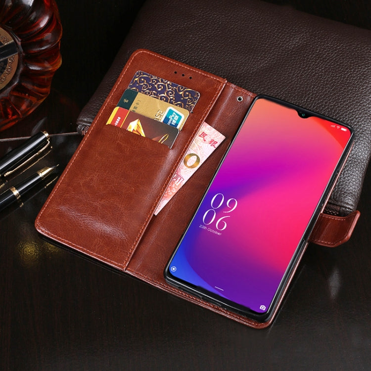For Doogee X95 / X95 Pro idewei Crazy Horse Texture Horizontal Flip Leather Case with Holder & Card Slots & Wallet(Dark Blue) - More Brand by idewei | Online Shopping UK | buy2fix