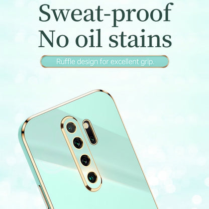 For Xiaomi Redmi Note 8 Pro XINLI Straight 6D Plating Gold Edge TPU Shockproof Case(Mint Green) - Xiaomi Cases by XINLI | Online Shopping UK | buy2fix