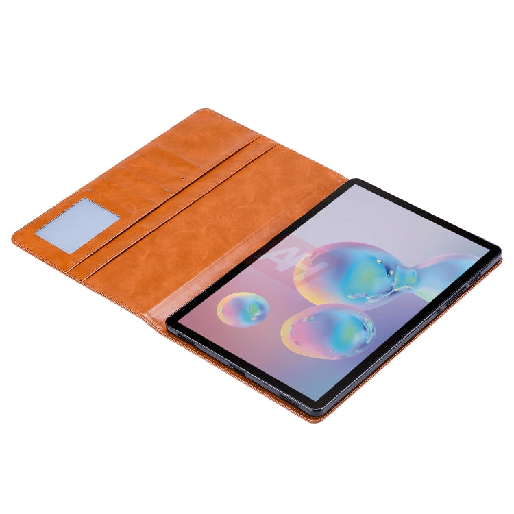 For Samsung Galaxy Tab S7 FE Knead Skin Texture Horizontal Flip Leather Case with Photo Frame & Holder & Card Slots & Wallet(Brown) - Other Galaxy Tab PC by buy2fix | Online Shopping UK | buy2fix