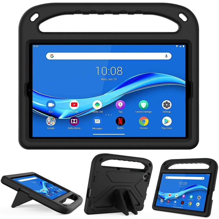 For Lenovo Tab M10 FHD Plus TB-X606F / TB-X606M Handle Portable EVA Shockproof Protective Case with Triangle Holder(Black) - Lenovo by buy2fix | Online Shopping UK | buy2fix