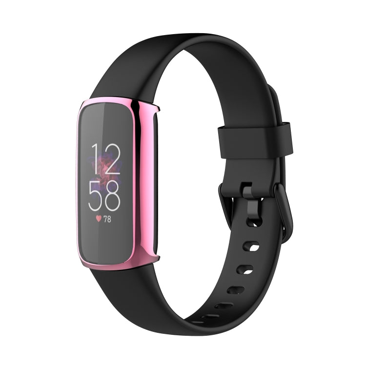 For Fitbit Luxe Full Coverage TPU Electroplating Protective Case Cover(Pink) - Watch Cases by buy2fix | Online Shopping UK | buy2fix
