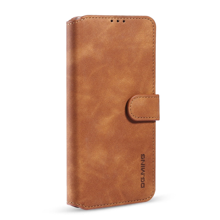 For Xiaomi Redmi Note 10 5G DG.MING Retro Oil Side Horizontal Flip Leather Case with Holder & Card Slots & Wallet(Brown) - Xiaomi Cases by DG.MING | Online Shopping UK | buy2fix