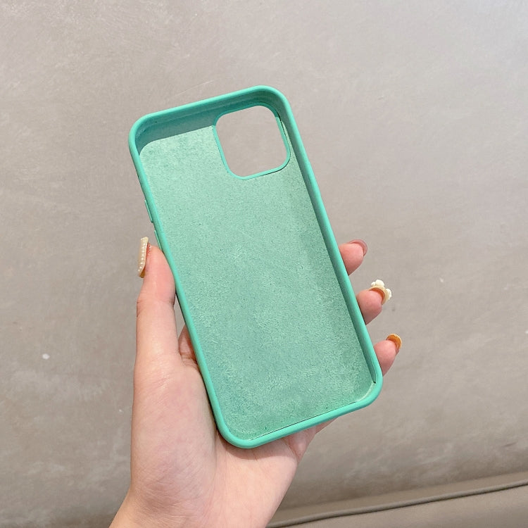 For iPhone 11 Herringbone Texture Silicone Protective Case (Rainbow Green) - iPhone 11 Cases by buy2fix | Online Shopping UK | buy2fix