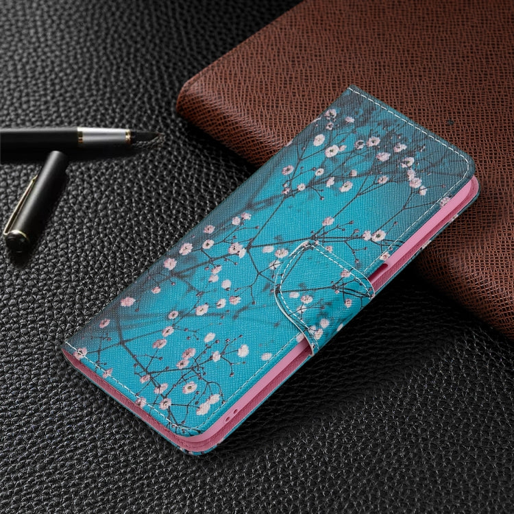 For OPPO Realme 8 5G / Realme V13 Colored Drawing Pattern Horizontal Flip Leather Case with Holder & Card Slots & Wallet(Plum Blossom) - Realme Cases by buy2fix | Online Shopping UK | buy2fix