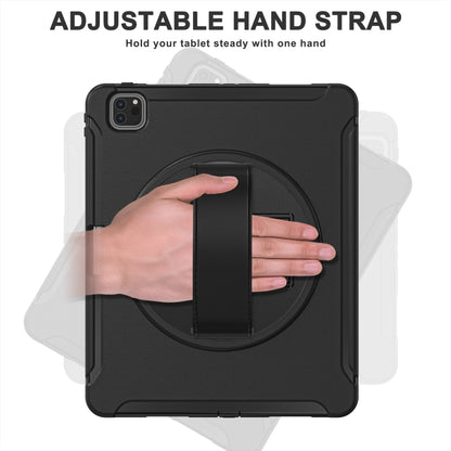 360 Rotation PC + TPU ablet Case with Holder & Strap For iPad Air 2020 / 2022 10.9 / Pro 11 2022 / 2021 / 2020 / 2018(Black) - iPad Pro 11 (2020) Cases by buy2fix | Online Shopping UK | buy2fix