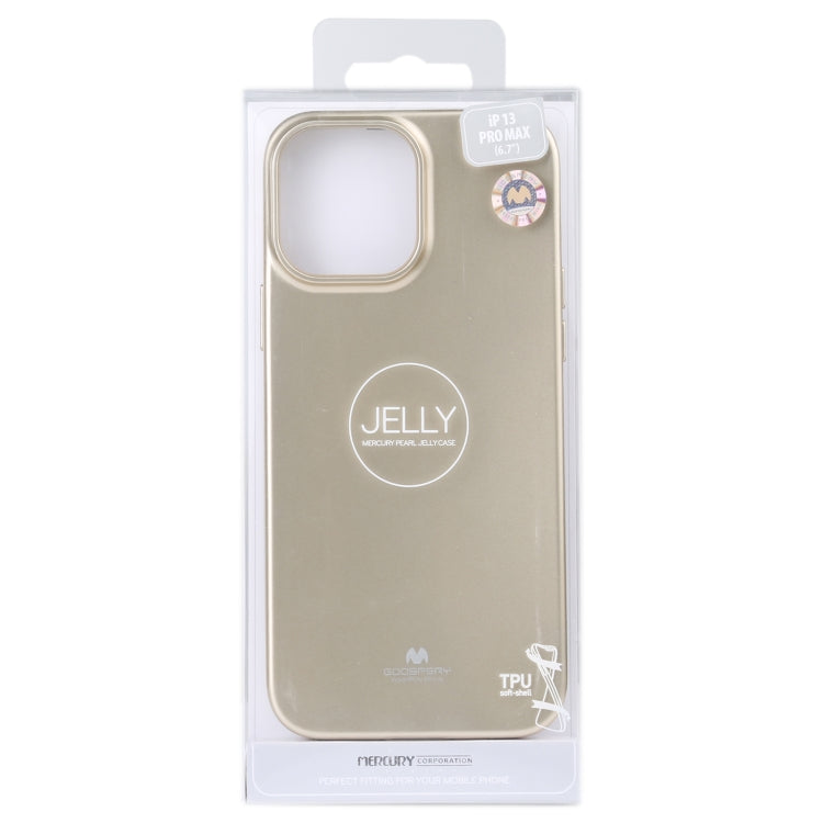 For iPhone 13 Pro Max GOOSPERY JELLY Full Coverage Soft Case (Gold) - iPhone 13 Pro Max Cases by GOOSPERY | Online Shopping UK | buy2fix