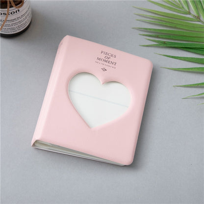 Hollow Heart 64 Pockets Photo Book Album Name Card Holder for Fujifilm Instax Mini 8 /7s /70 /25 /50s /90(Pink) - Photo Albums & Photo Frames by buy2fix | Online Shopping UK | buy2fix