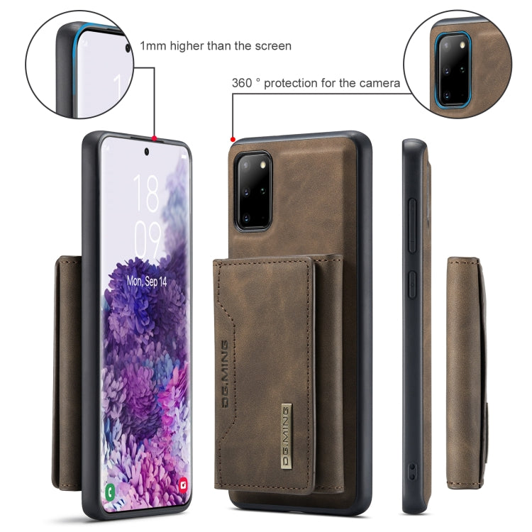 For Samsung Galaxy S20+ DG.MING M2 Series 3-Fold Multi Card Bag Back Cover Shockproof Case with Wallet & Holder Function(Coffee) - Galaxy Phone Cases by DG.MING | Online Shopping UK | buy2fix