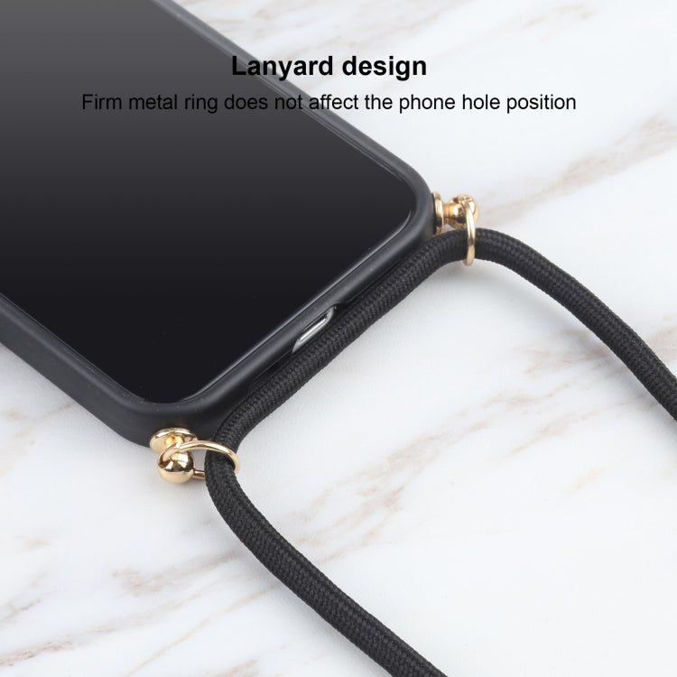 For iPhone 13 Pro Wheat Straw Material + TPU Shockproof Case with Neck Lanyard (Black) - iPhone 13 Pro Cases by buy2fix | Online Shopping UK | buy2fix