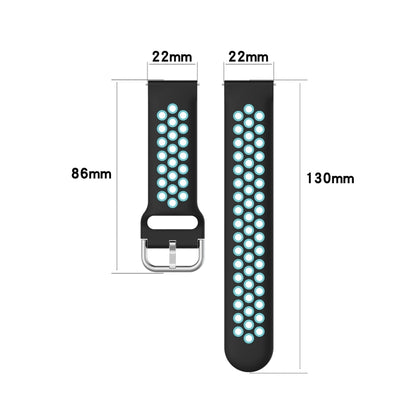 For Samsung Galaxy Watch4 44mm Two-color Silicone Watch Band(Black Grey) - Watch Bands by buy2fix | Online Shopping UK | buy2fix