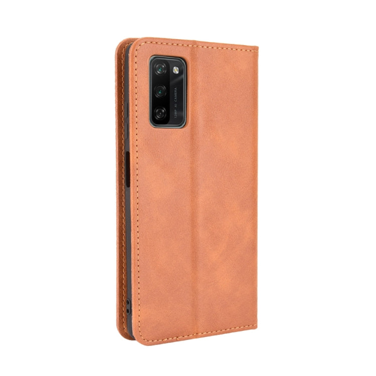 For Blackview A100 Magnetic Buckle Retro Crazy Horse Texture Horizontal Flip Leather Case with Holder & Card Slots & Photo Frame(Brown) - More Brand by buy2fix | Online Shopping UK | buy2fix