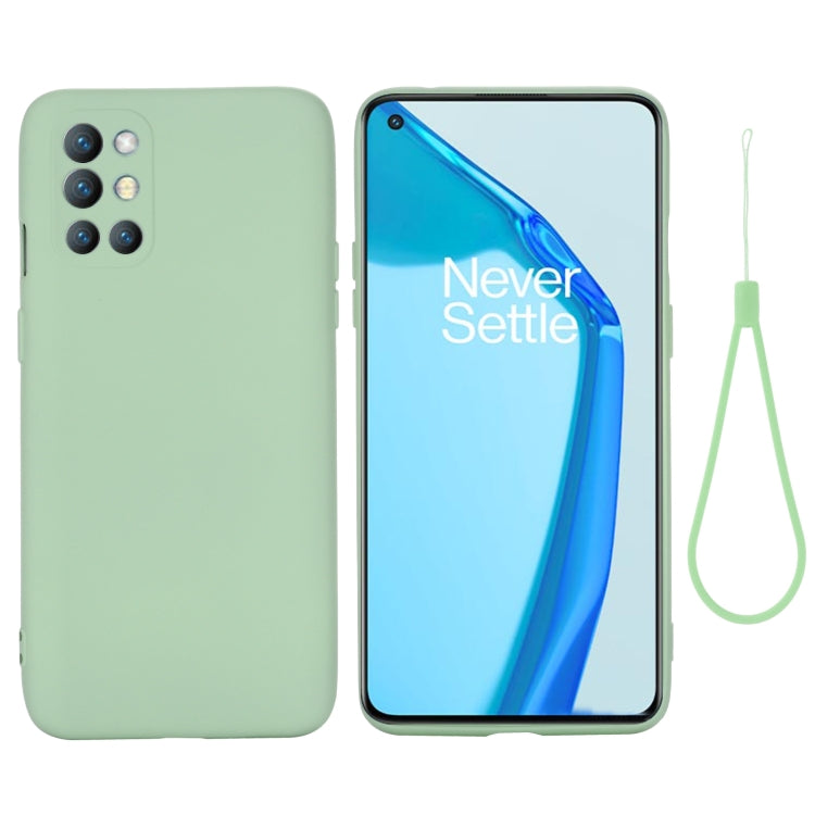 Pure Color Liquid Silicone Shockproof Full Coverage Case For OnePlus 9R(Green) - OnePlus Cases by buy2fix | Online Shopping UK | buy2fix