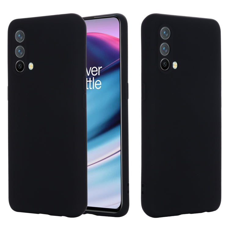 Pure Color Liquid Silicone Shockproof Full Coverage Case For OnePlus Nord CE 5G(Black) - OnePlus Cases by buy2fix | Online Shopping UK | buy2fix