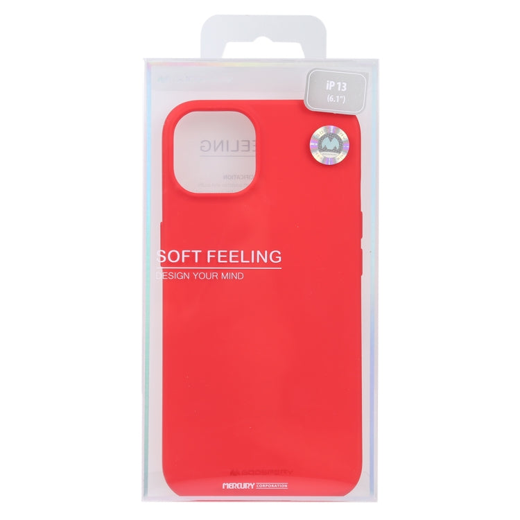 For iPhone 13 GOOSPERY SOFT FEELING Liquid TPU Shockproof Soft Case(Red) - iPhone 13 Cases by GOOSPERY | Online Shopping UK | buy2fix