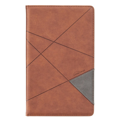 For Samsung Galaxy Tab A7 Lite SM-T220/SM-T225 Rhombus Texture Horizontal Flip Magnetic Leather Case with Holder & Card Slots(Brown) - Tab A7 Lite T220 / T225 by buy2fix | Online Shopping UK | buy2fix