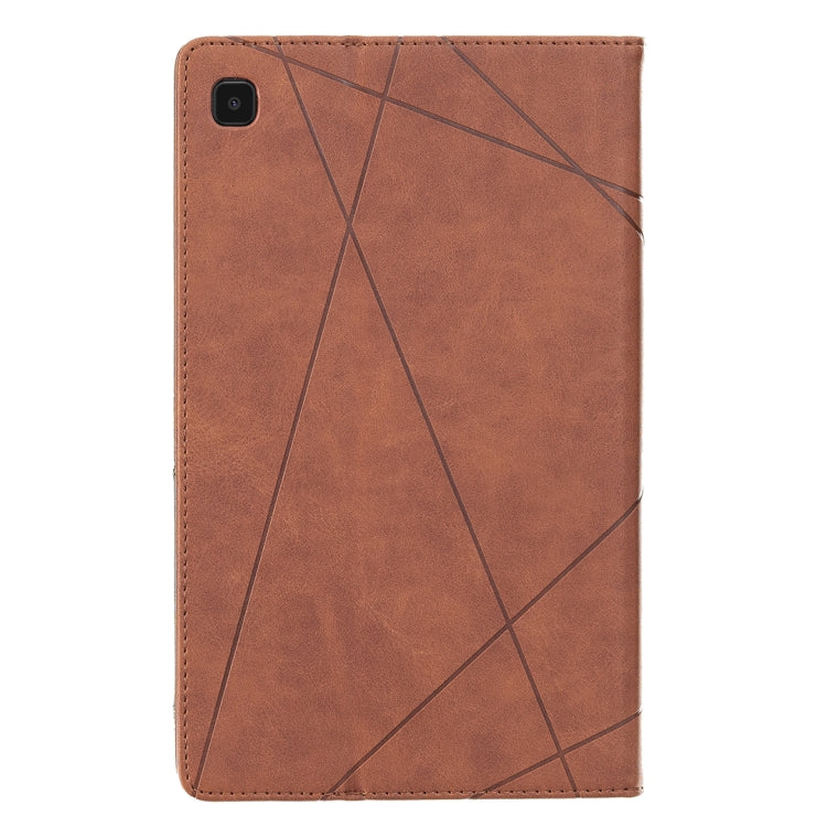 For Samsung Galaxy Tab A7 Lite SM-T220/SM-T225 Rhombus Texture Horizontal Flip Magnetic Leather Case with Holder & Card Slots(Brown) - Tab A7 Lite T220 / T225 by buy2fix | Online Shopping UK | buy2fix