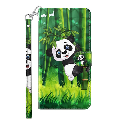 For iPhone 13 Pro Max 3D Painting Pattern Horizontal Flip TPU + PU Leather Case with Holder & Card Slots & Wallet (Panda Climbing Bamboo) - iPhone 13 Pro Max Cases by buy2fix | Online Shopping UK | buy2fix