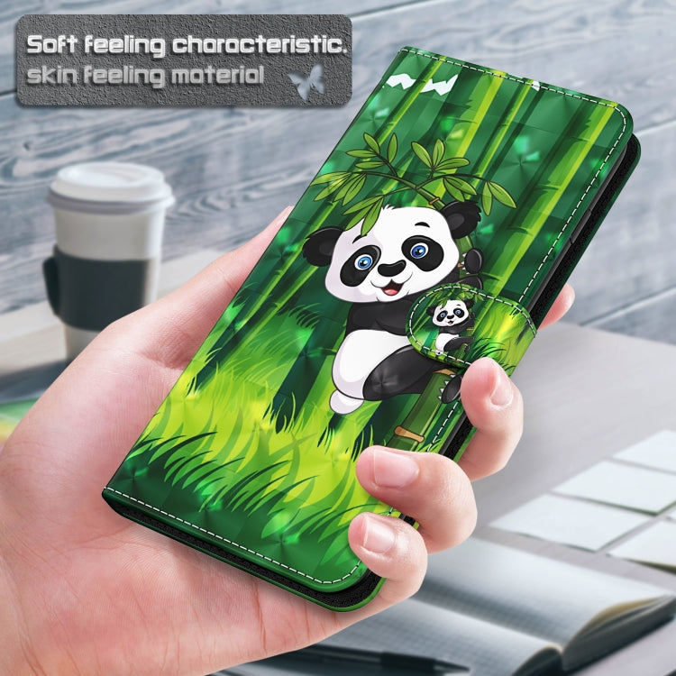 For iPhone 13 Pro Max 3D Painting Pattern Horizontal Flip TPU + PU Leather Case with Holder & Card Slots & Wallet (Panda Climbing Bamboo) - iPhone 13 Pro Max Cases by buy2fix | Online Shopping UK | buy2fix