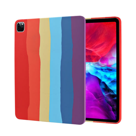 For iPad Pro 12.9 inch 2020 Rainbow Liquid Silicone + PC Shockproof Protective Tablet Case - iPad Pro 12.9 (2020) Cases by buy2fix | Online Shopping UK | buy2fix