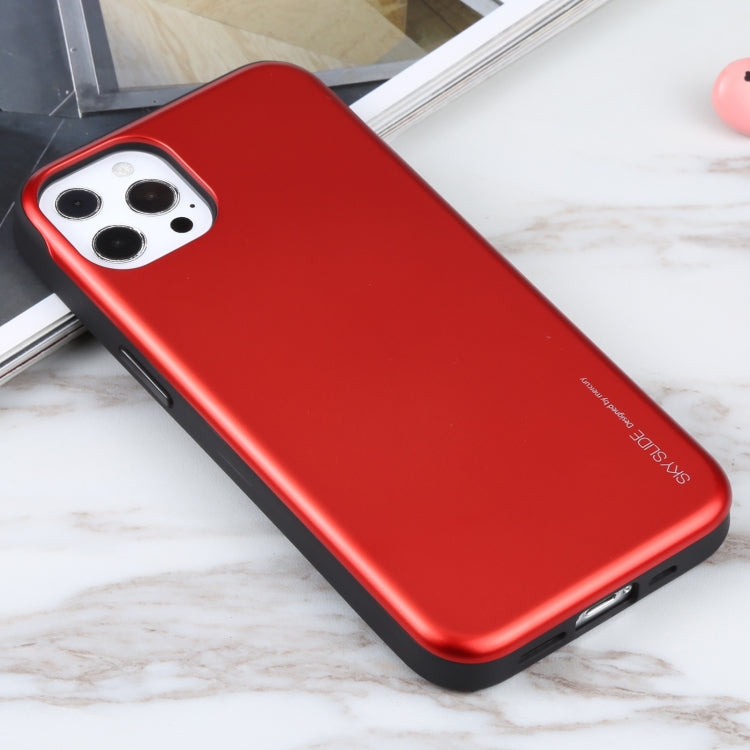 For iPhone 13 Pro Max GOOSPERY SKY SLIDE BUMPER TPU + PC Sliding Back Cover Protective Case with Card Slot (Red) - iPhone 13 Pro Max Cases by GOOSPERY | Online Shopping UK | buy2fix