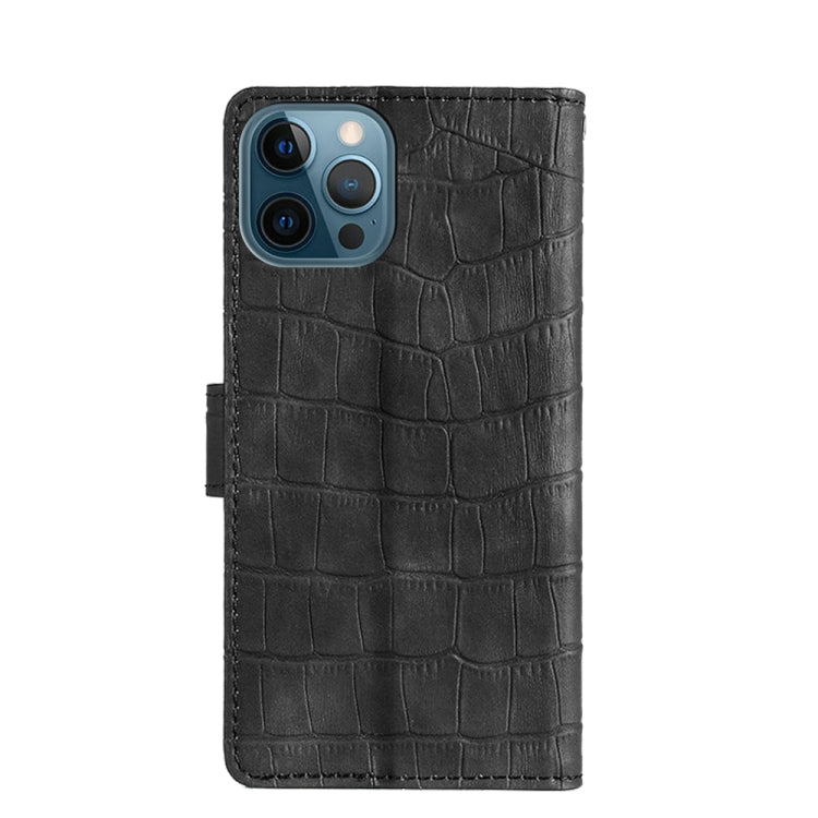 For iPhone 13 Pro Skin Feel Crocodile Texture Magnetic Clasp Horizontal Flip PU Leather Case with Holder & Card Slots & Wallet (Black) - iPhone 13 Pro Cases by buy2fix | Online Shopping UK | buy2fix