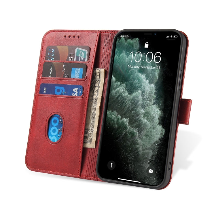 For iPhone 13 Pro Calf Texture Buckle Horizontal Flip Leather Case with Holder & Card Slots & Wallet (Red) - iPhone 13 Pro Cases by buy2fix | Online Shopping UK | buy2fix