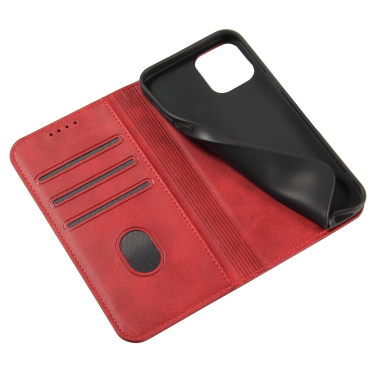 For iPhone 13 Calf Texture Magnetic Horizontal Flip Leather Case with Holder & Card Slots & Wallet(Red) - iPhone 13 Cases by buy2fix | Online Shopping UK | buy2fix