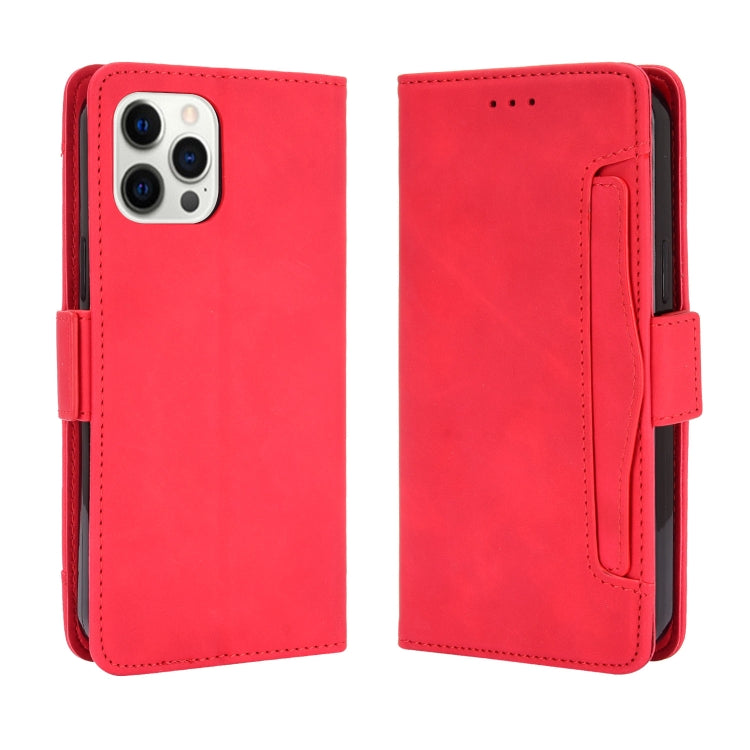 For iPhone 13 Pro Skin Feel Calf Pattern Horizontal Flip Leather Case with Holder & Card Slots & Photo Frame (Red) - iPhone 13 Pro Cases by buy2fix | Online Shopping UK | buy2fix