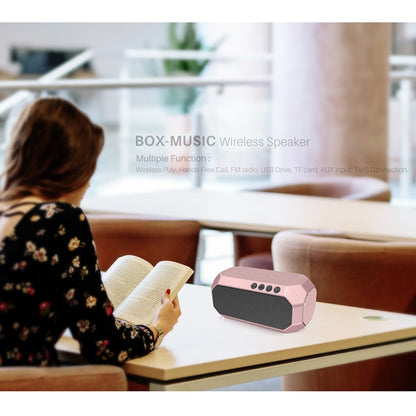 NewRixing NR-4000 TWS Mesh Polygon Music Box Concept Bluetooth Speaker(Rose Gold) - Desktop Speaker by NewRixing | Online Shopping UK | buy2fix