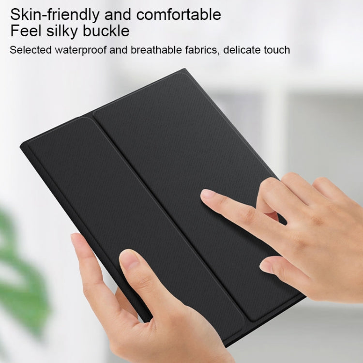 HK006D Square Keys Detachable Bluetooth Solid Color Keyboard Leather Tablet Case with Colorful Backlight & Holder for iPad mini 6(Black) - For iPad mini by buy2fix | Online Shopping UK | buy2fix