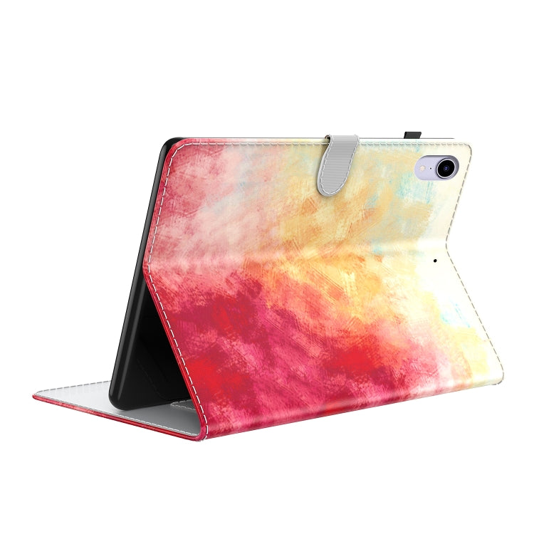 For iPad mini 6 Watercolor Pattern Skin Feel Magnetic Horizontal Flip PU Leather Tablet Case with Holder & Card Slots & Photo Frame(Spring Cherry) - iPad mini 6 Cases by buy2fix | Online Shopping UK | buy2fix