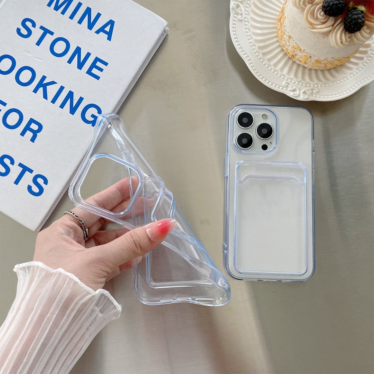 For iPhone 13 Pro Transparent Card Slot Shockproof TPU Protective Case - iPhone 13 Pro Cases by buy2fix | Online Shopping UK | buy2fix