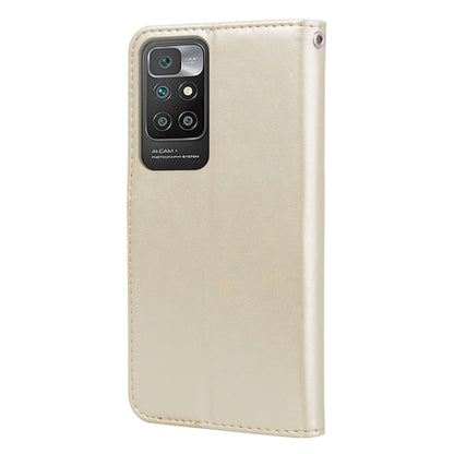 For Xiaomi Redmi 10 Rose Embossed Horizontal Flip PU Leather Case with Holder & Card Slots & Wallet(Gold) - Xiaomi Cases by buy2fix | Online Shopping UK | buy2fix