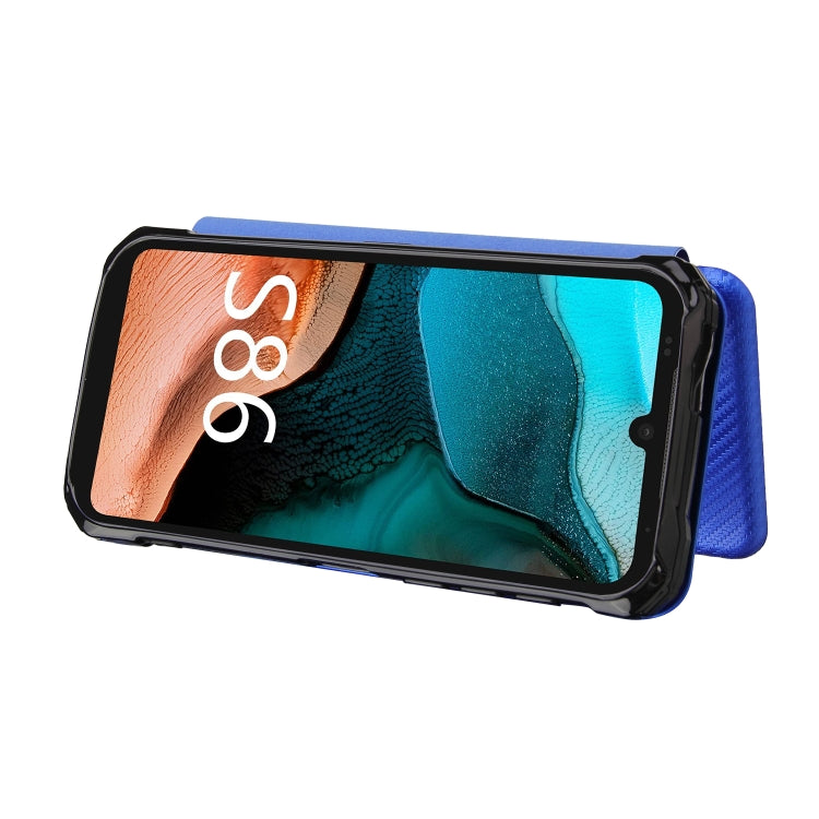For Doogee S86 / S86 Pro Carbon Fiber Texture Horizontal Flip TPU + PC + PU Leather Case with Card Slot(Blue) - More Brand by buy2fix | Online Shopping UK | buy2fix