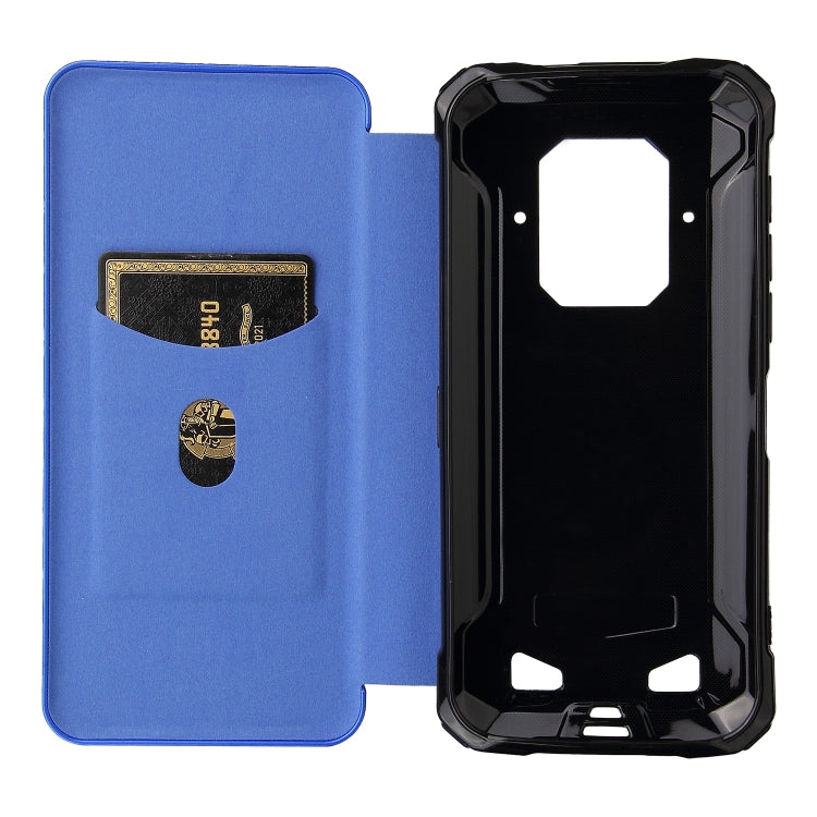 For Doogee S86 / S86 Pro Carbon Fiber Texture Horizontal Flip TPU + PC + PU Leather Case with Card Slot(Blue) - More Brand by buy2fix | Online Shopping UK | buy2fix