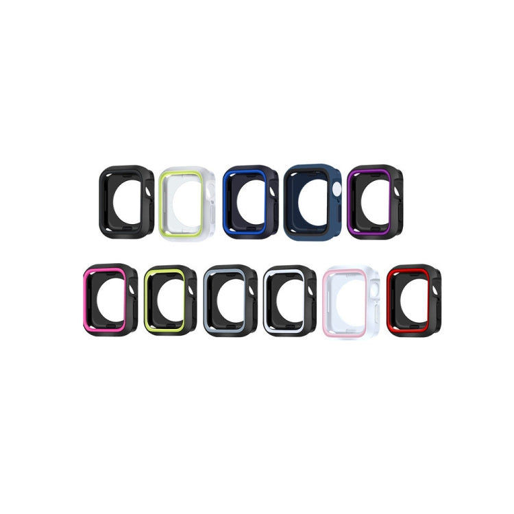 Two-color Shockproof Protective Case For Apple Watch Series 9 / 8 / 7 41mm(Black) - Watch Cases by buy2fix | Online Shopping UK | buy2fix