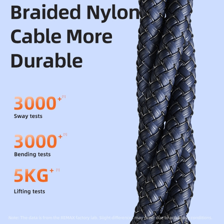 REMAX RC-199th Whirly Series 5A USB to USB-C / Type-C + 8 Pin + Micro USB Fast Charging Data Cable, Cable Length: 1.2m(Midnight Blue) - Multifunction Cable by REMAX | Online Shopping UK | buy2fix