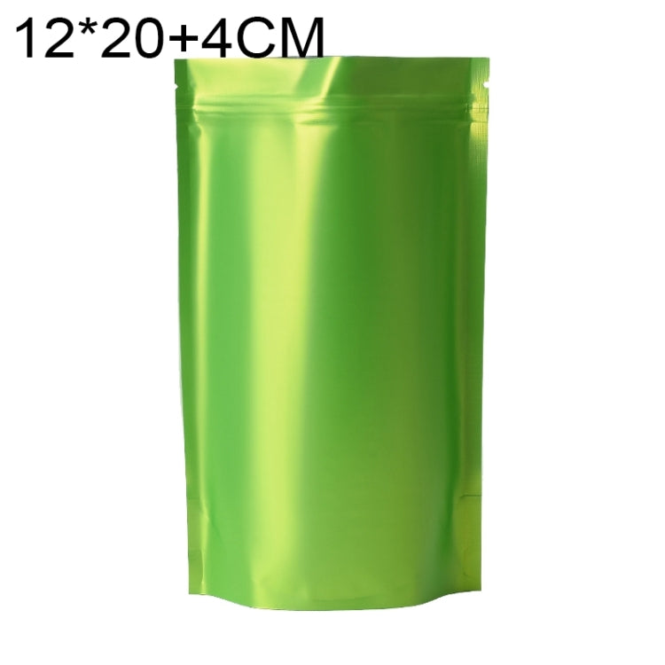 100 PCS/Set Matte Aluminum Foil Snack Stand-up Pouch, Size:12x20+4cm(Green) - Preservation Supplies by buy2fix | Online Shopping UK | buy2fix