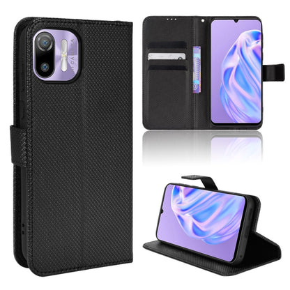 For Ulefone Note 6/ Note 6P Diamond Texture Leather Phone Case(Black) - Ulefone Cases by buy2fix | Online Shopping UK | buy2fix