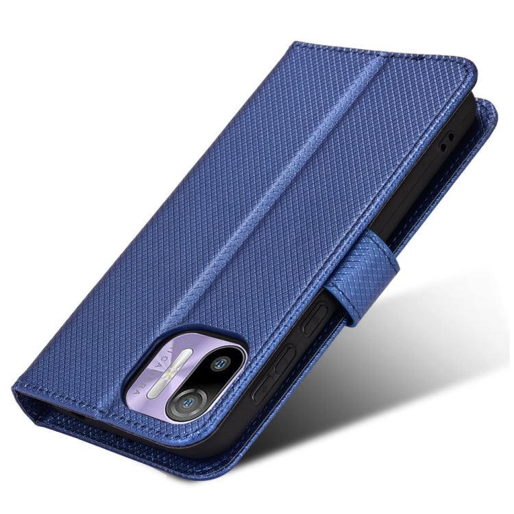 For Ulefone Note 6/ Note 6P Diamond Texture Leather Phone Case(Blue) - Ulefone Cases by buy2fix | Online Shopping UK | buy2fix