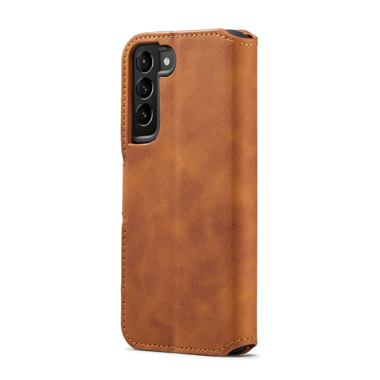 For Samsung Galaxy S22 DG.MING Retro Oil Side Horizontal Flip Leather Case with Holder & Card Slots & Wallet(Brown) - Galaxy S22 5G Cases by DG.MING | Online Shopping UK | buy2fix