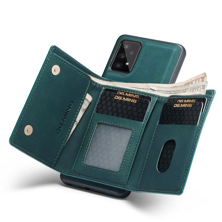 For Samsung Galaxy A53 5G DG.MING M1 Series 3-Fold Multi Card Wallet  Phone Case(Green) - Galaxy Phone Cases by DG.MING | Online Shopping UK | buy2fix