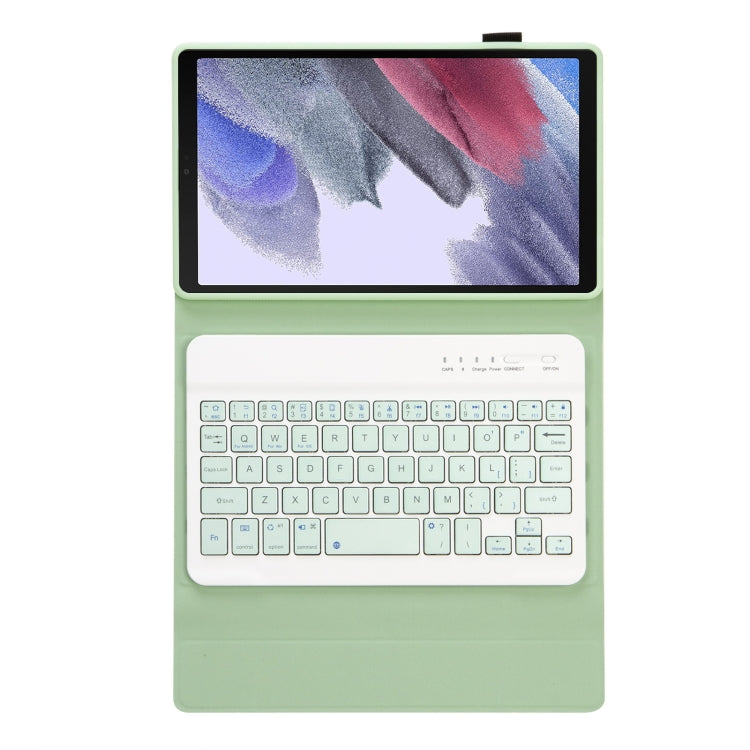 A220 Candy Color TPU Detachable Bluetooth Keyboard Leather Case with Bracket For Samsung Galaxy Tab A7 Lite 8.7 T220 / T225(Light Green) - Samsung Keyboard by buy2fix | Online Shopping UK | buy2fix
