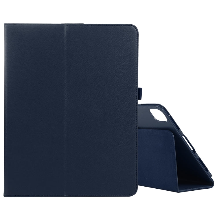 For iPad Air 13 2024 / iPad Pro 12.9 2022 / 2021 / 2020 / 2018 Litchi Texture Solid Color Leather Tablet Case(Dark Blue) - iPad Pro 12.9 (2022/2021) Cases by buy2fix | Online Shopping UK | buy2fix